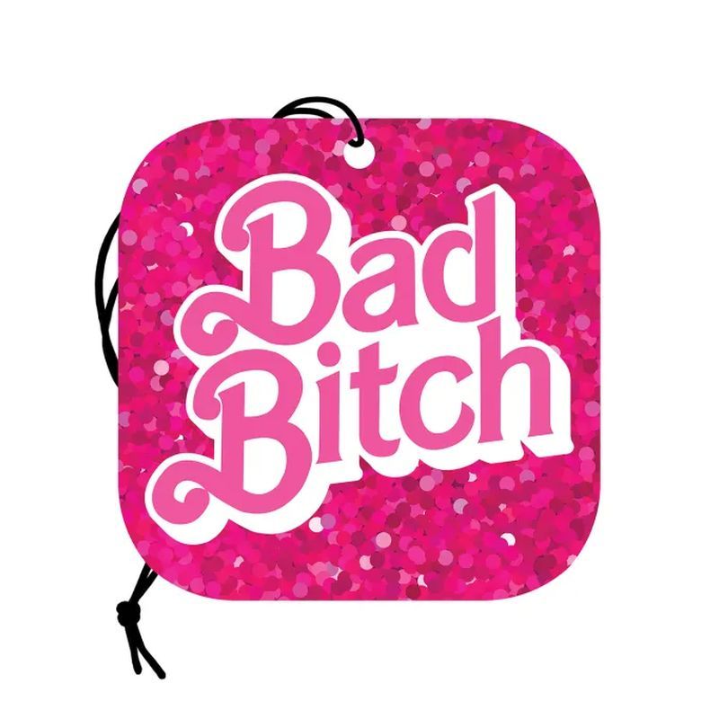 Wood Rocket Bad Bitch Car Air Freshener Pink Party Gifts and Novelties