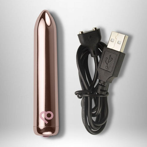 Rocks Off Golden Rose Rechargeable Bullet Vibrator - Bullet Vibrators