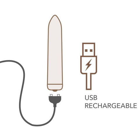 Rocks Off Golden Rose Rechargeable Bullet Vibrator - Bullet Vibrators