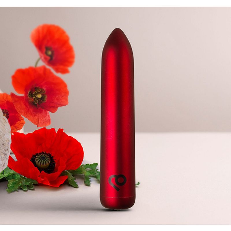 Rocks Off Poppy Red Rechargeable Bullet Vibrator Bullet Vibrators