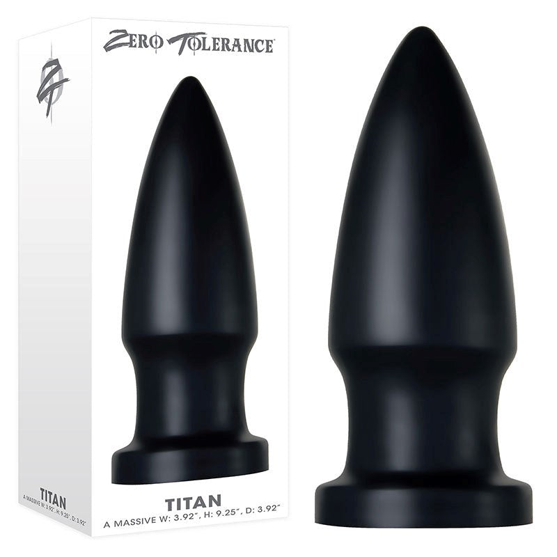 Zero Tolerance The Titan Giant Butt Plug - Black Butt Plugs