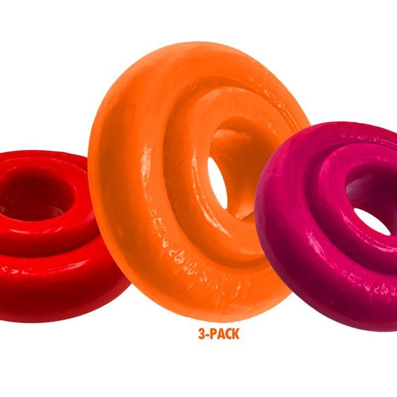 OxBalls RimRingz 3 Piece Multi Size Stretchy Cock Ring Cock Ring Sets