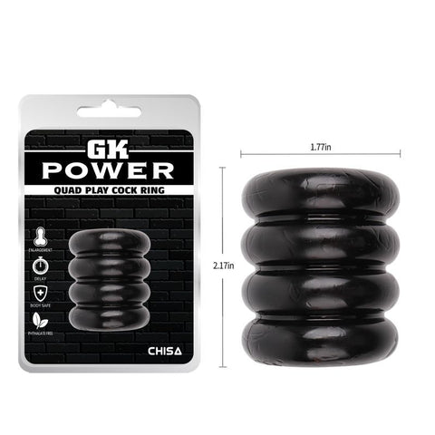 Chisa Quadplay Male Pleasure Ball and Cock Ring - Stretchy Cock Rings