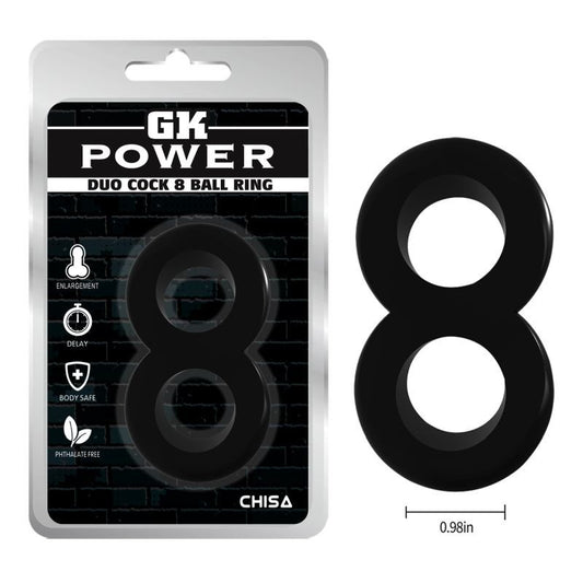 Chisa Duo Cock 8 Ball Erection Enhancer Penis Ring Stretchy Cock Rings