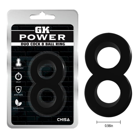 Chisa Duo Cock 8 Ball Erection Enhancer Penis Ring - Stretchy Cock Rings