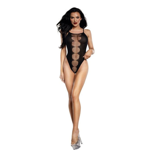 Dream Girl Fishnet Peek-A-Boo Womens Teddy OS Teddies and Bodysuits