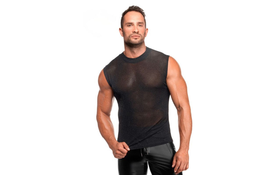 Noir Handmade Onyx Skin Sleeveless Cut Tank Black - Mens Briefs And Boxers