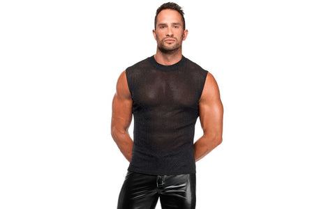 Noir Handmade Onyx Skin Sleeveless Cut Tank Black - Mens Briefs And Boxers