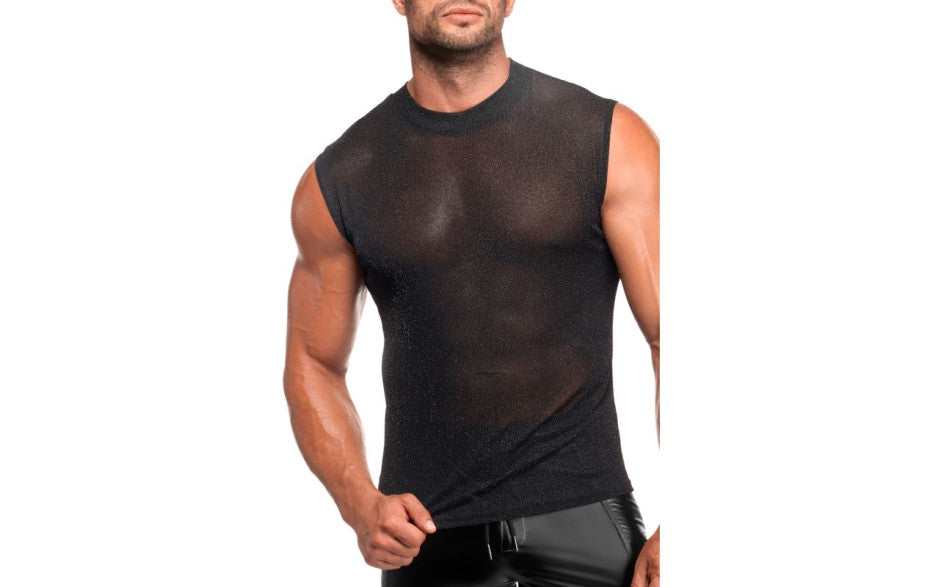 Noir Handmade Onyx Skin Sleeveless Cut Tank Black - Mens Briefs And Boxers