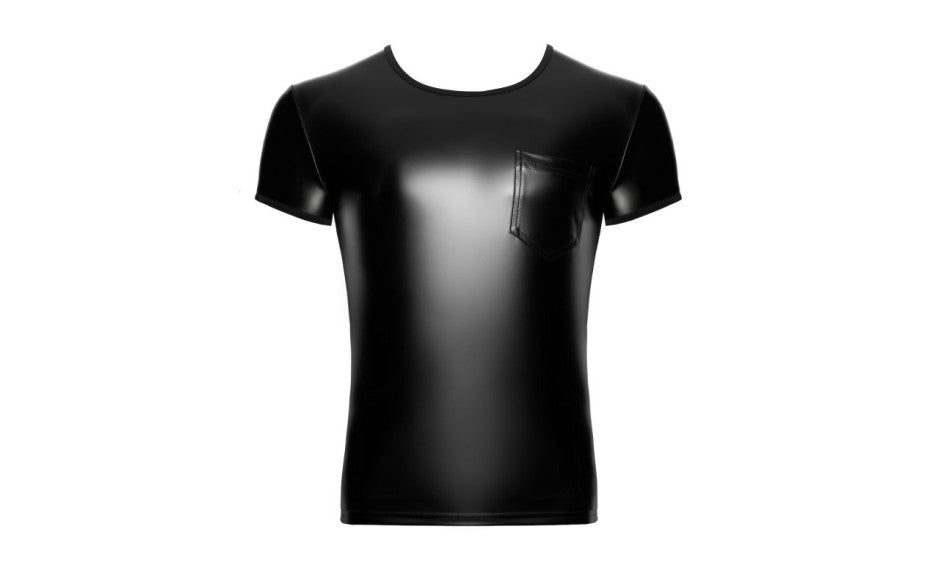 Noir Handmade Elastic Powerwetlook Vexen Tee Black - Mens Briefs And Boxers