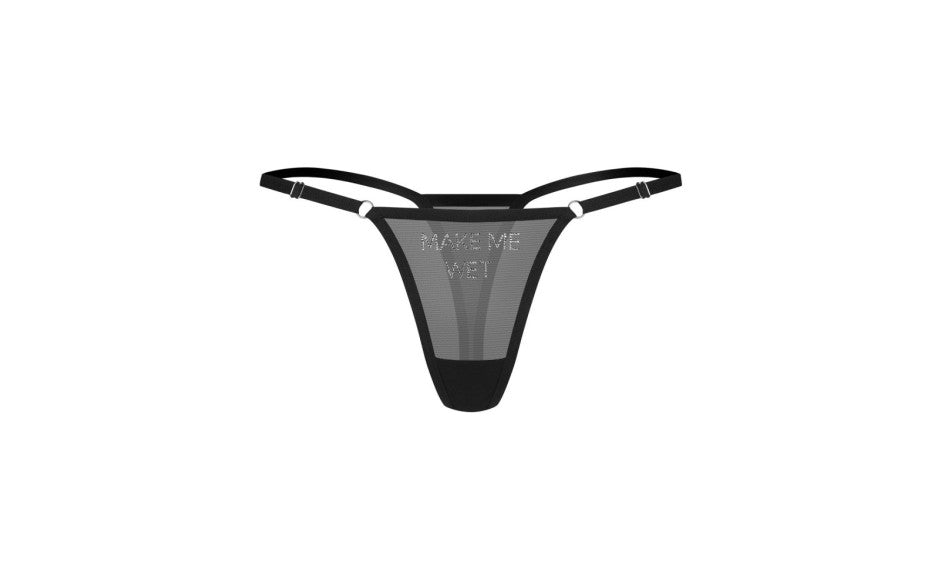 Obsessive Make Me Wet Printed Sexy Womens Thong - G-Strings, Panties and Shorts