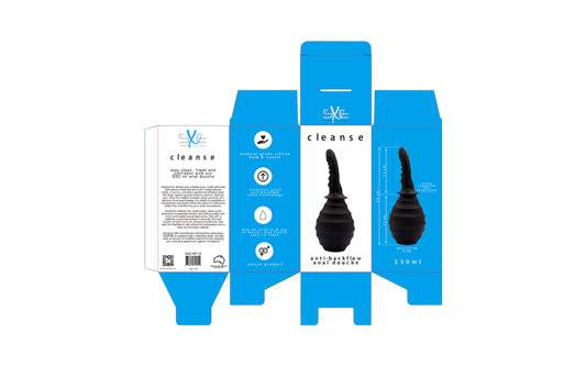 SXE Silicone Ribbed Anti-Backflow Anal Douche 310ml - Enemas and Douches