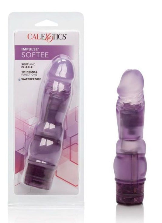 CalExotics Impulse 10 Function Softee Satin Vibrating Dong G-Spot Vibrators
