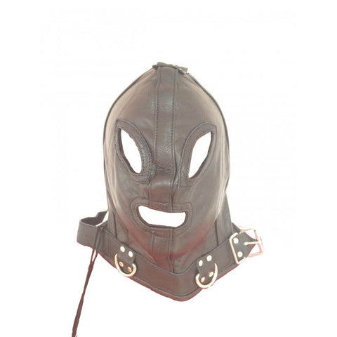 Absolute Kinky Faux Leather Hood - Bondage Hoods