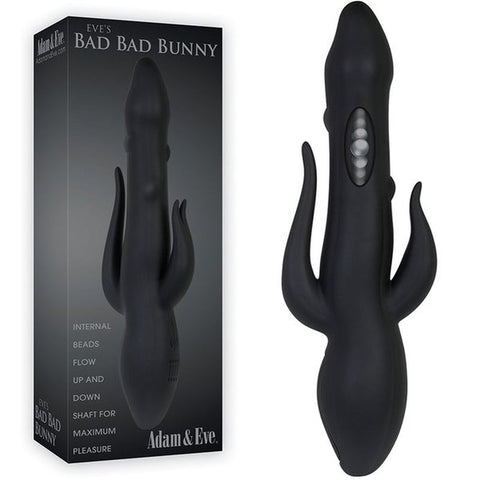 Adam & Eve Eve's Bad Bad Bunny Black - Rabbit Vibrators