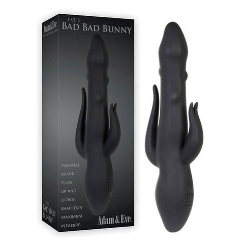 Adam & Eve Eve's Bad Bad Bunny Black - Rabbit Vibrators
