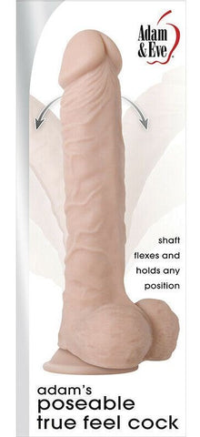 Adam's Posable True Feel Pleasure Toy - Hands-Free Delight - Realistic Dildos