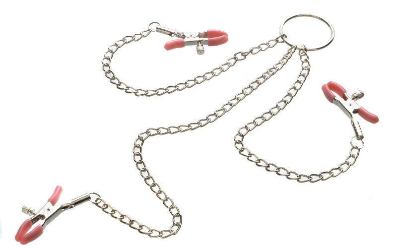 Adam and Eve Chain Me Up Kink Clamps Nipple and Clit Clamps