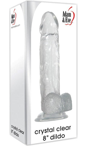 Adam and Eve Crystal Clear 8 inch Dildo - Realistic Dildos
