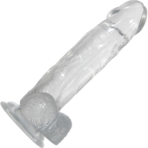 Adam and Eve Crystal Clear 8 inch Dildo - Realistic Dildos