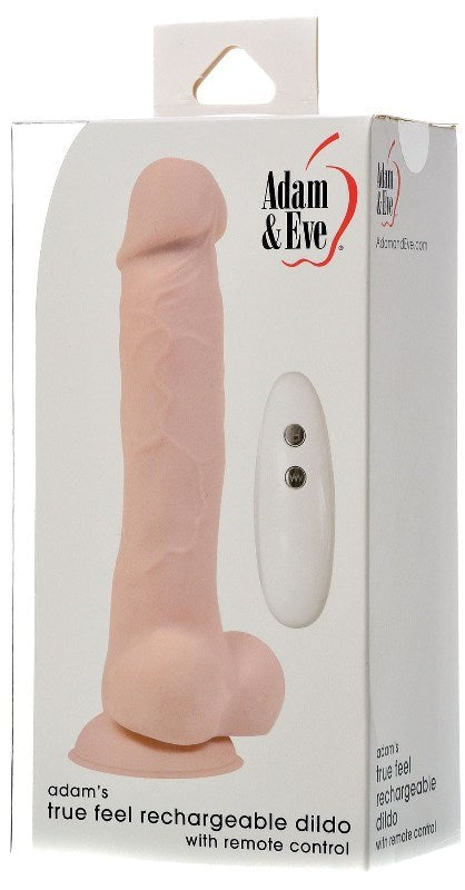 Adam's True Feel Rechargeable Dildo with Remote Control Vibrating Dildos