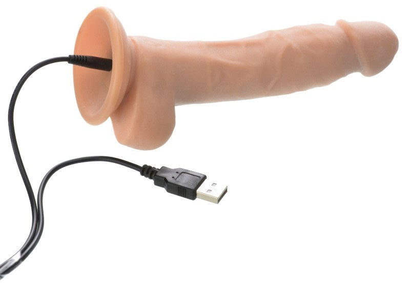 Adam's True Feel Rechargeable Dildo with Remote Control Vibrating Dildos