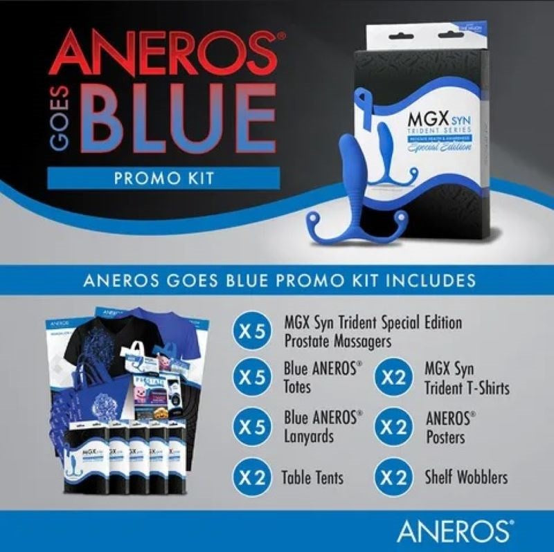 Aneros MGX Syn Trident Blue Promo Kit Sex Kits