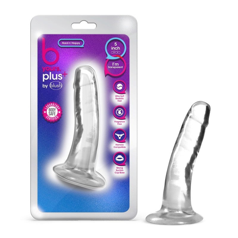 B Yours Plus Hard N Happy - Clear Realistic Dildos