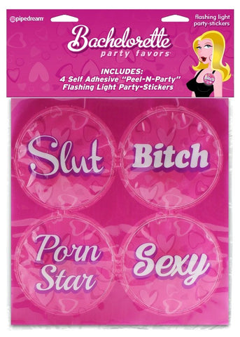 Pipedream Bachelorette Party Flashing Light Party Stickers - Sex Games, Coupons and Tricks