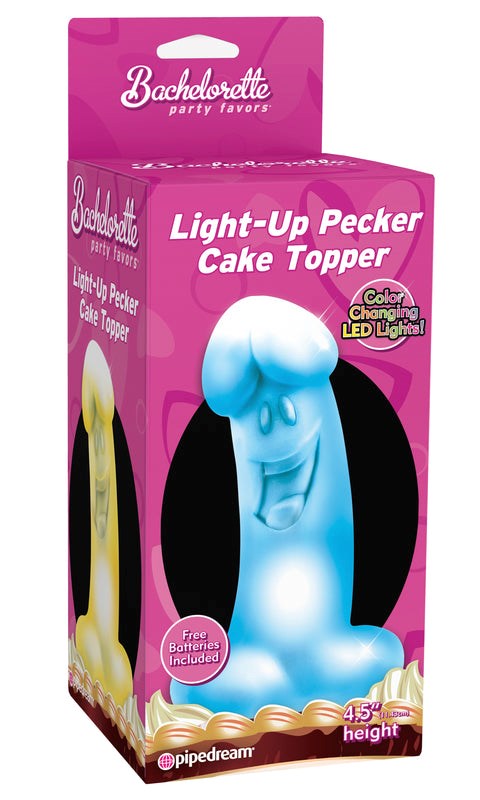 Pipedream Bachelorette Party Light Up Pecker Cake Topper - Bachelorette and Bucks