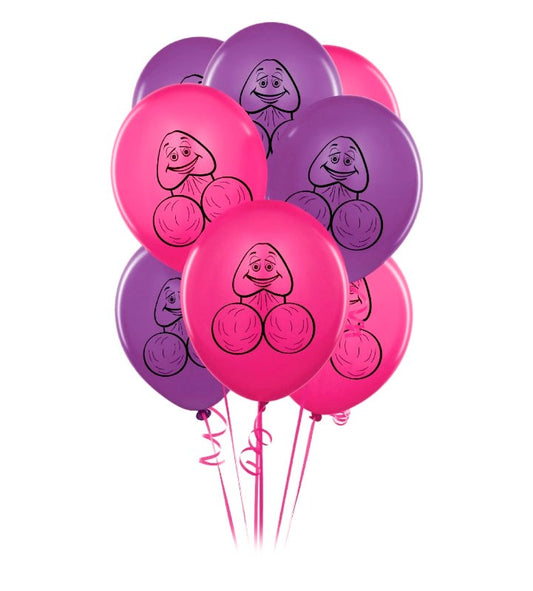 Pipedream Bachelorette Party Favors Pecker Balloons 8 Pack - Sex Games, Coupons and Tricks