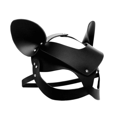 Bad Kitten Leather Cat Mask - Masks And Blindfolds