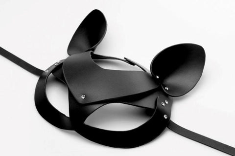 Bad Kitten Leather Cat Mask - Masks And Blindfolds