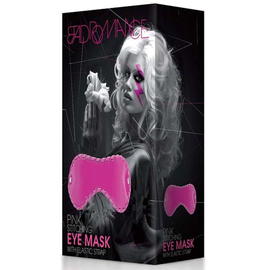 Bad Romance Pink Stitching Eye Mask with Elastic Strap - Masks And Blindfolds