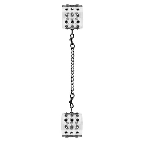 Bad Romance Translucent Handcuffs with Metal Nails - Cuffs and Restraints