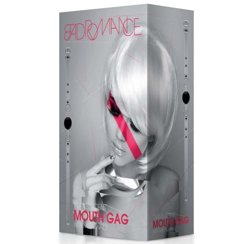 Bad Romance Translucent Mouth Gag with Metal Nails Masks And Blindfolds