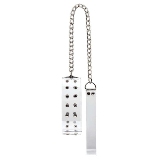 Bad Romance Translucent Slave Collar with Metal Nails - Collars and Leads