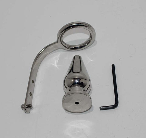 Sinful Pleasures - Surgical Steel Anal Plug and Cock Ring Set - Spreaders and Hangers