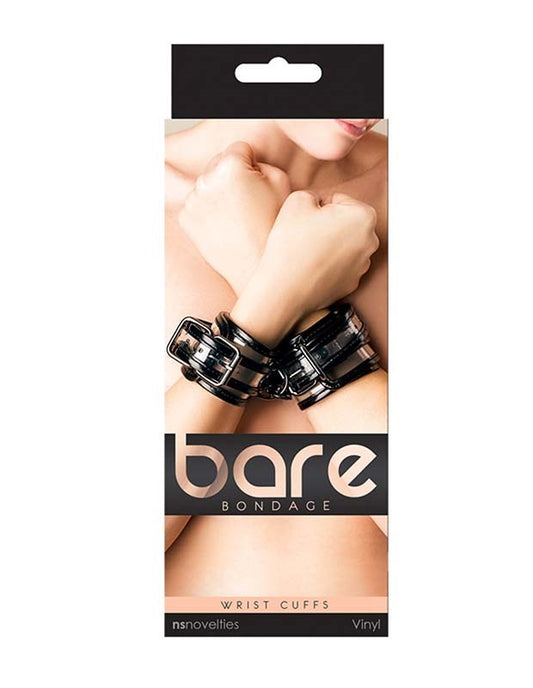 Bare Bondage Vinyl Transparent Wrist Cuffs - Cuffs and Restraints