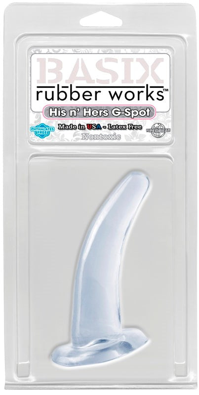 Basix His and Hers G-Spot Plug Clear Pussy And Clit Toys