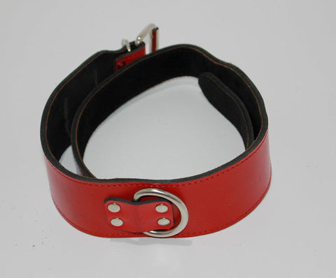 Hell's Couture Passion-Igniting Adjustable Red Leather Collar - Collars and Leads