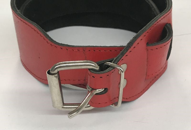 BDSMSale Adjustable Red Leather Collar Collars And Cuffs