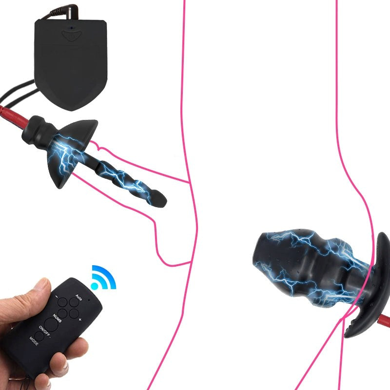 BDStyle Wireless Electric Shock Anal & Penis Plug Penis Plugs