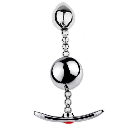 BDStyle Flexible Double-Ball Steel Butt Plug - Ergonomic Pleasure - Steel Sex Toys