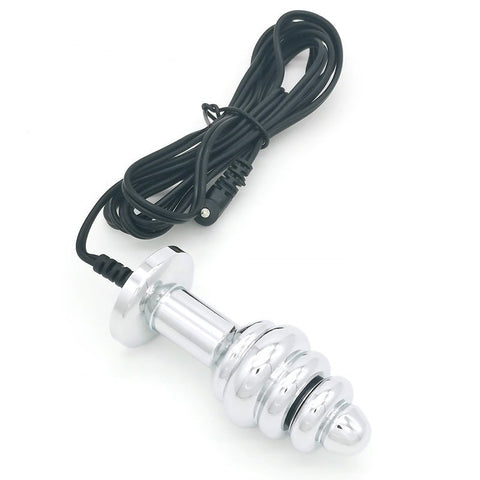 Bipolar Metal Electric Shock Butt Plug - A - Electro Sex