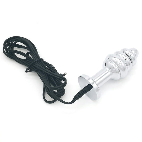 Bipolar Metal Electric Shock Butt Plug - A - Electro Sex