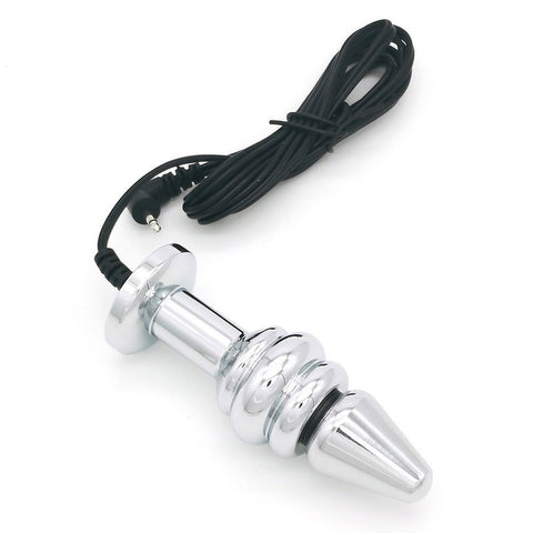 Bipolar Metal Electric Shock Butt Plug - B - Electro Sex