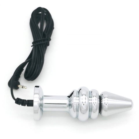 Bipolar Metal Electric Shock Butt Plug - B - Electro Sex