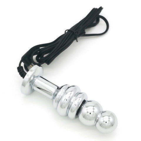 Bipolar Metal Electric Shock Butt Plug - C - Electro Sex