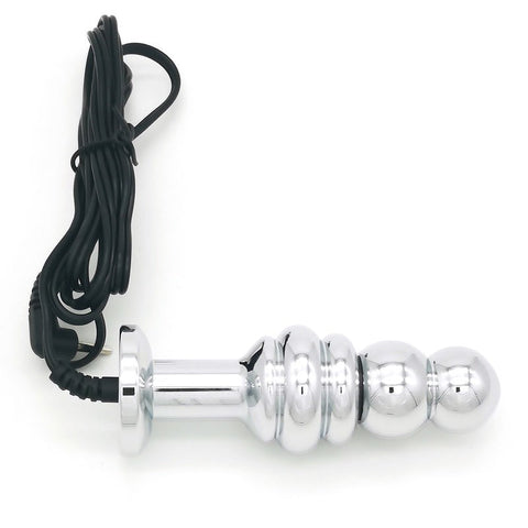 Bipolar Metal Electric Shock Butt Plug - C - Electro Sex